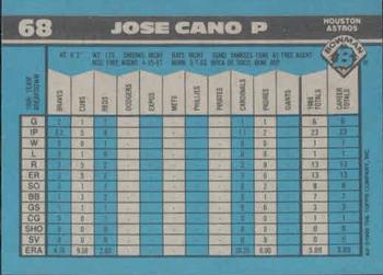 1990 Bowman #68 Jose Cano Back