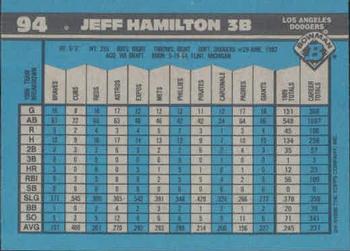 1990 Bowman #94 Jeff Hamilton Back