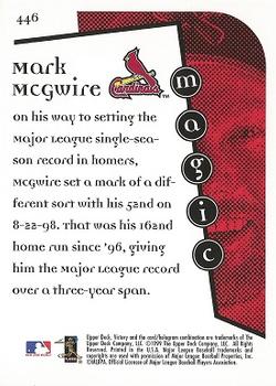 1999 Upper Deck Victory #446 Mark McGwire Back