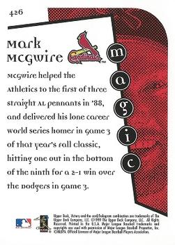 1999 Upper Deck Victory #426 Mark McGwire Back