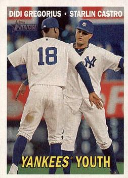 2016 Topps Heritage - Combos #CC-15 Yankees Youth (Didi Gregorius / Starlin Castro) Front