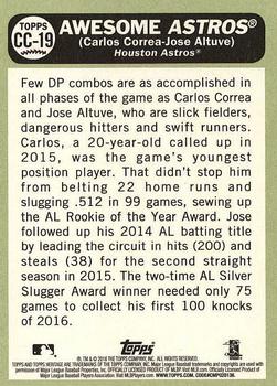 2016 Topps Heritage - Combos #CC-19 Awesome Astros (Carlos Correa / Jose Altuve) Back