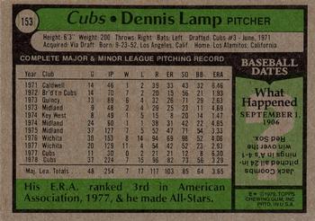 2016 Topps - 65th Anniversary Buybacks Red Stamp #153 Dennis Lamp Back
