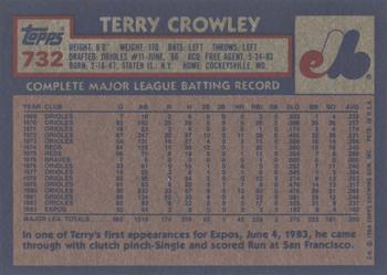 2016 Topps - 65th Anniversary Buybacks Black Stamp #732 Terry Crowley Back