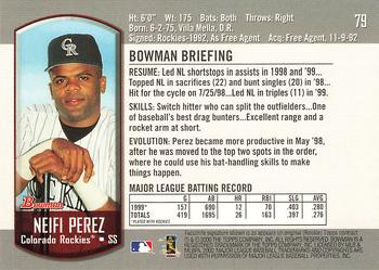 2000 Bowman #79 Neifi Perez Back