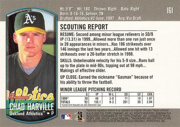 2000 Bowman #161 Chad Harville Back