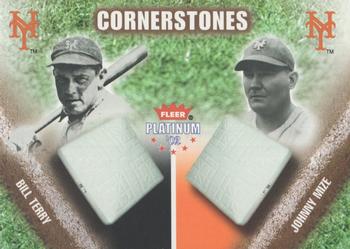 2002 Fleer Platinum - Cornerstones (Numbered) #1 CS Bill Terry / Johnny Mize Front