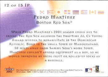 2002 Fleer Premium - International Pride #12 IP Pedro Martinez  Back