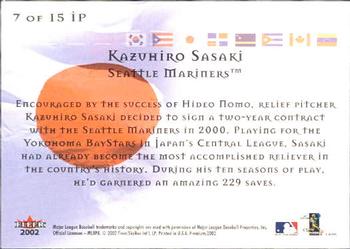 2002 Fleer Premium - International Pride #7 IP Kazuhiro Sasaki  Back