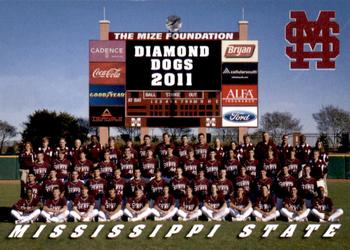 2011 Grandstand Mississippi State Diamond Dogs #NNO Team Photo Front