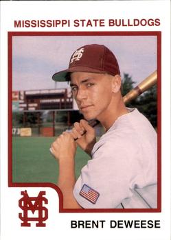 1993 Mississippi State Bulldogs #NNO Brent Deweese Front
