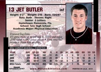 2010 Grandstand Mississippi State Bulldogs #NNO Jet Butler Back