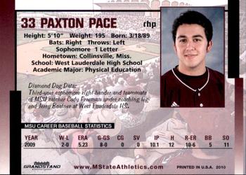 2010 Grandstand Mississippi State Bulldogs #NNO Paxton Pace Back