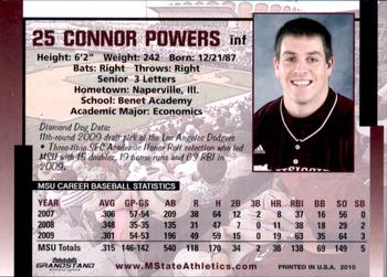 2010 Grandstand Mississippi State Bulldogs #NNO Connor Powers Back