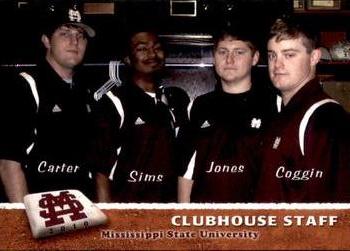 2010 Grandstand Mississippi State Bulldogs #NNO Clubhouse Staff Front