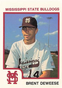 1994 Mississippi State Bulldogs #NNO Brent Deweese Front