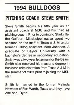 1994 Mississippi State Bulldogs #NNO Steve Smith Back