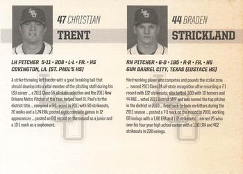 2012 LSU Tigers #NNO Braden Strickland / Christian Trent Back