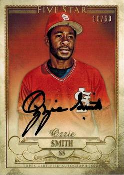 2016 Topps Five Star - Five Star Autographs Gold #FSA-OS Ozzie Smith Front