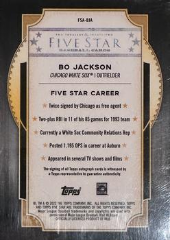 2016 Topps Five Star - Five Star Autographs Five Star #FSA-BJA Bo Jackson Back