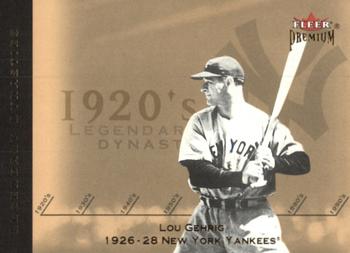 2002 Fleer Premium - Legendary Dynasties Gold #3 Lou Gehrig  Front