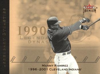 2002 Fleer Premium - Legendary Dynasties Gold #32 Manny Ramirez  Front