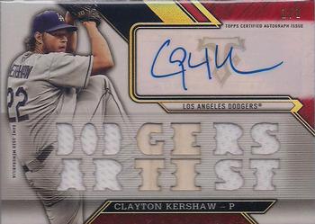 2016 Topps Triple Threads - Triple Threads Autograph Relics Ruby #TTAR-CK1 Clayton Kershaw Front