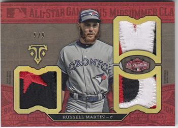 2016 Topps Triple Threads - All-Star Patches #TTASP-RM Russell Martin Front