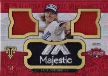 2016 Topps Triple Threads - All-Star Majestic Logo Patch #ASLM-ZG Zack Greinke Front