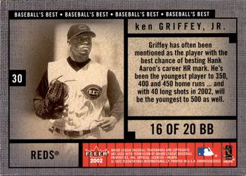 2002 Fleer Showcase - Baseball's Best #16BB Ken Griffey Jr.  Back