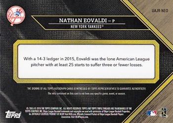 2016 Topps Triple Threads - Unity Autograph Jumbo Relics Silver #UAJR-NEO Nathan Eovaldi Back