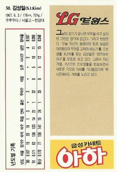 1992 Geumseong LG Twins #50 Seong-Il Kim Back