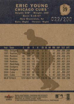 2002 Fleer Tradition Update - 2002 Fleer Tradition Glossy #39 Eric Young  Back