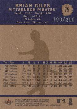 2002 Fleer Tradition Update - 2002 Fleer Tradition Glossy #75 Brian Giles  Back