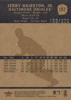 2002 Fleer Tradition Update - 2002 Fleer Tradition Glossy #192 Jerry Hairston Jr.  Back