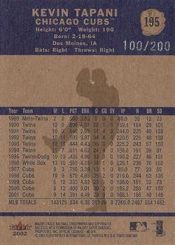 2002 Fleer Tradition Update - 2002 Fleer Tradition Glossy #195 Kevin Tapani  Back