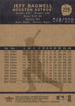 2002 Fleer Tradition Update - 2002 Fleer Tradition Glossy #229 Jeff Bagwell  Back