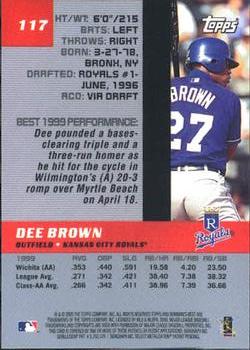 2000 Bowman's Best #117 Dee Brown Back