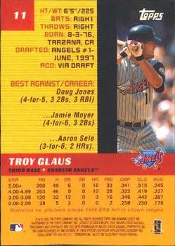 2000 Bowman's Best #11 Troy Glaus Back