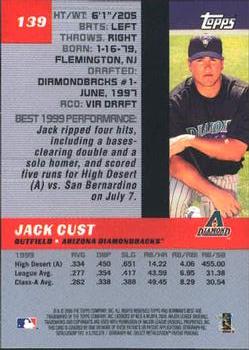 2000 Bowman's Best #139 Jack Cust Back