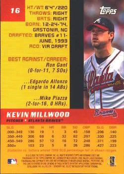 2000 Bowman's Best #16 Kevin Millwood Back