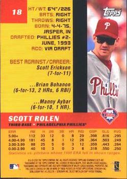 2000 Bowman's Best #18 Scott Rolen Back