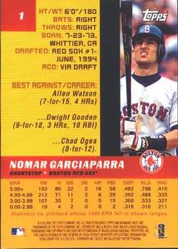 2000 Bowman's Best #1 Nomar Garciaparra Back