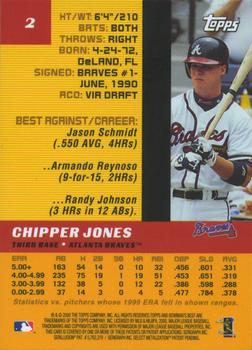 2000 Bowman's Best #2 Chipper Jones Back