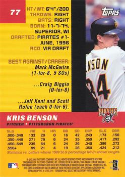 2000 Bowman's Best #77 Kris Benson Back