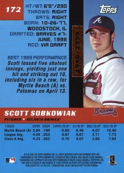 2000 Bowman's Best #172 Scott Sobkowiak Back
