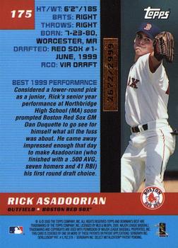 2000 Bowman's Best #175 Rick Asadoorian Back