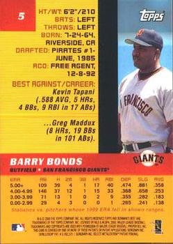 2000 Bowman's Best #5 Barry Bonds Back
