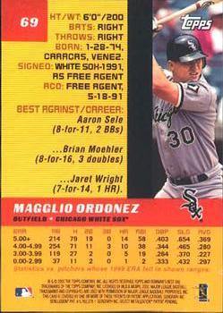 2000 Bowman's Best #69 Magglio Ordonez Back