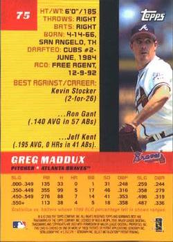 2000 Bowman's Best #75 Greg Maddux Back